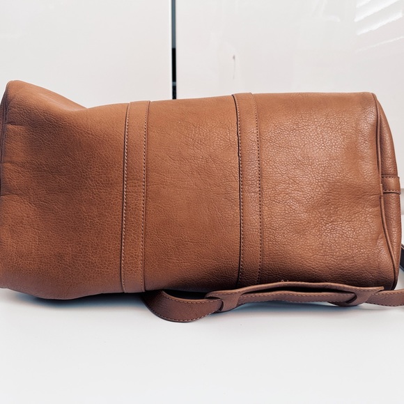Brown Vegan Leather Duffle Bag - Travel/Weekender/Outting - Picture 8 of 8